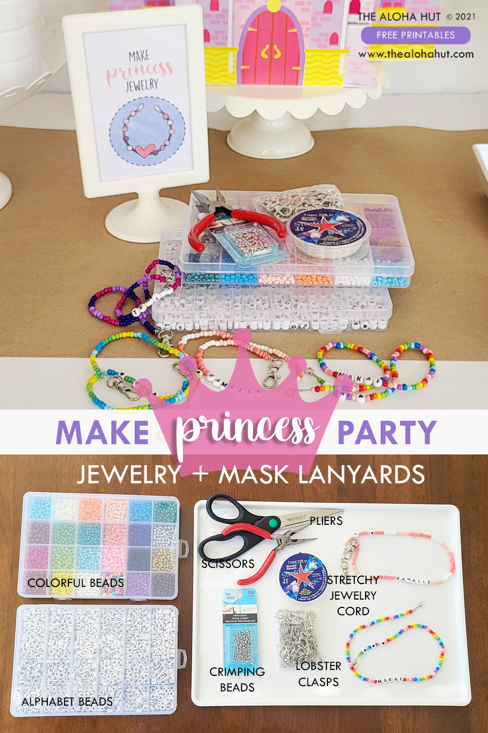 Princess Party Jewelry by the Aloha Hut
