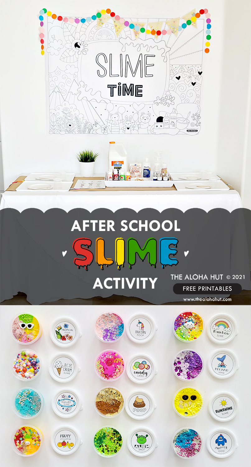 After School Slime Activity FREE Printables - The Aloha Hut
