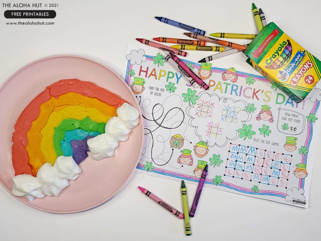 St Patrick's Day Placemat Free Printable - by the Aloha Hut
