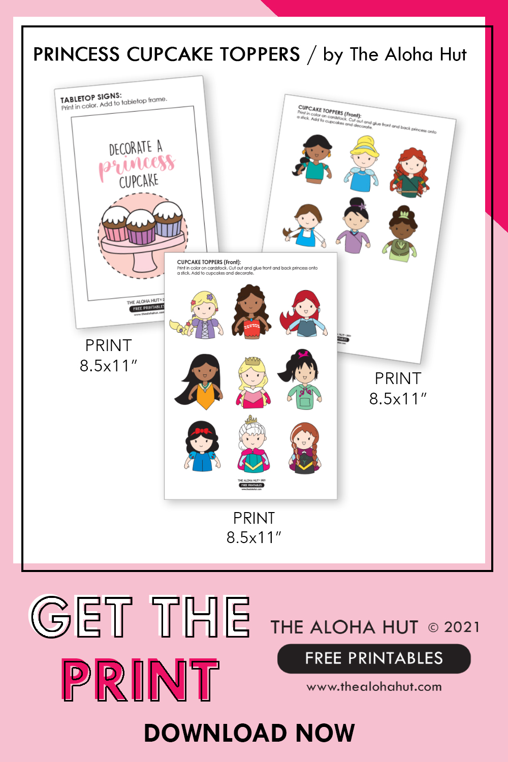 Free Printable - Disney Princess Cupcake Toppers by the Aloha Hut