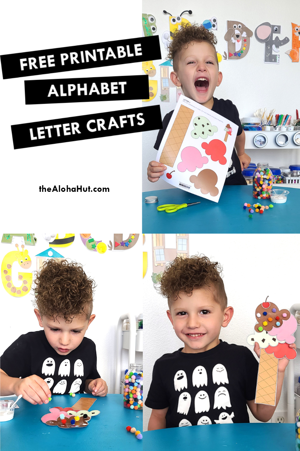Alphabet Letter Craft - Letter I - free printable 4 by the Aloha Hut