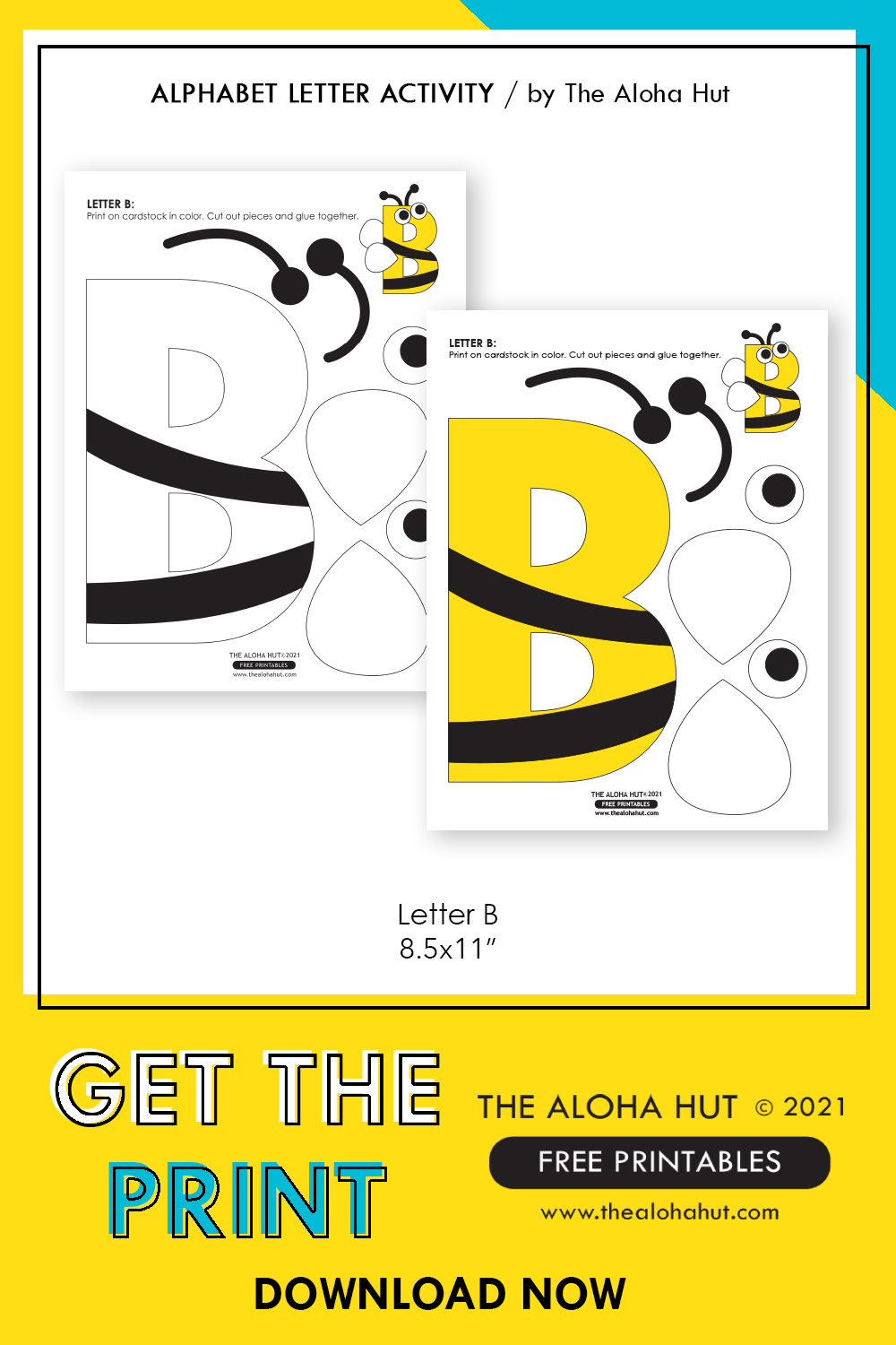 alphabet letter crafts for toddlers and prek letter b free printable the aloha hut