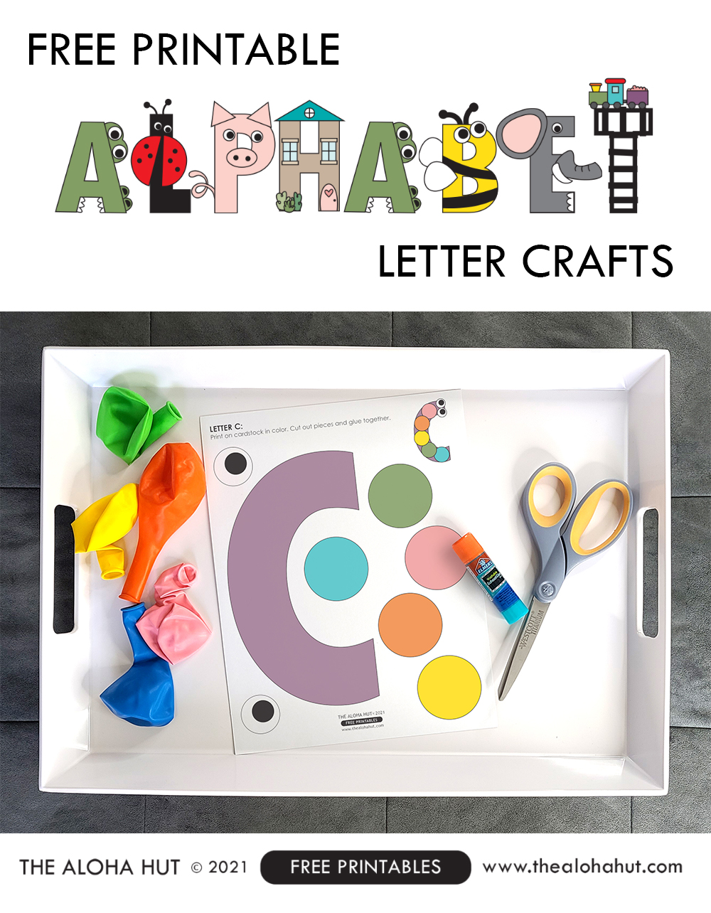 alphabet letter crafts for toddlers and prek letter c free printable the aloha hut