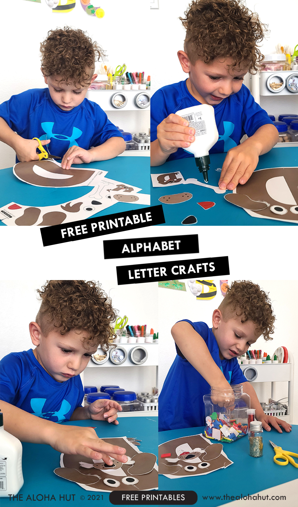 Alphabet Letter Crafts - Letter D - free printable 2 by the Aloha Hut