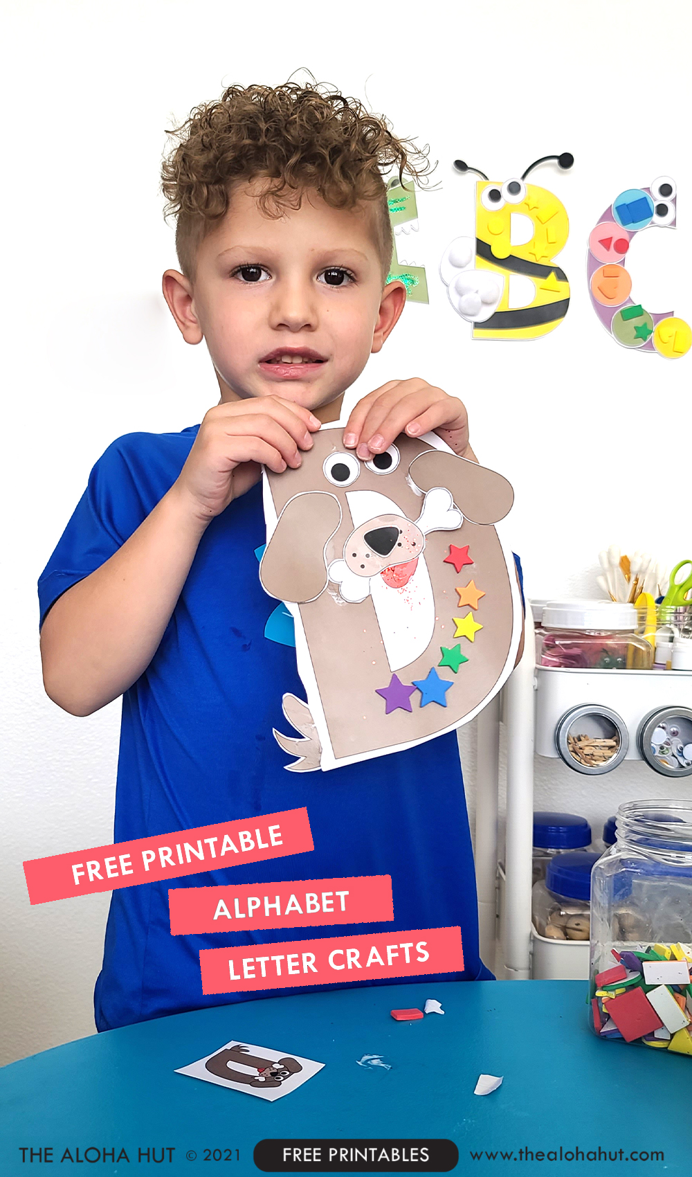 Alphabet Letter Crafts - Letter D - free printable 3 by the Aloha Hut