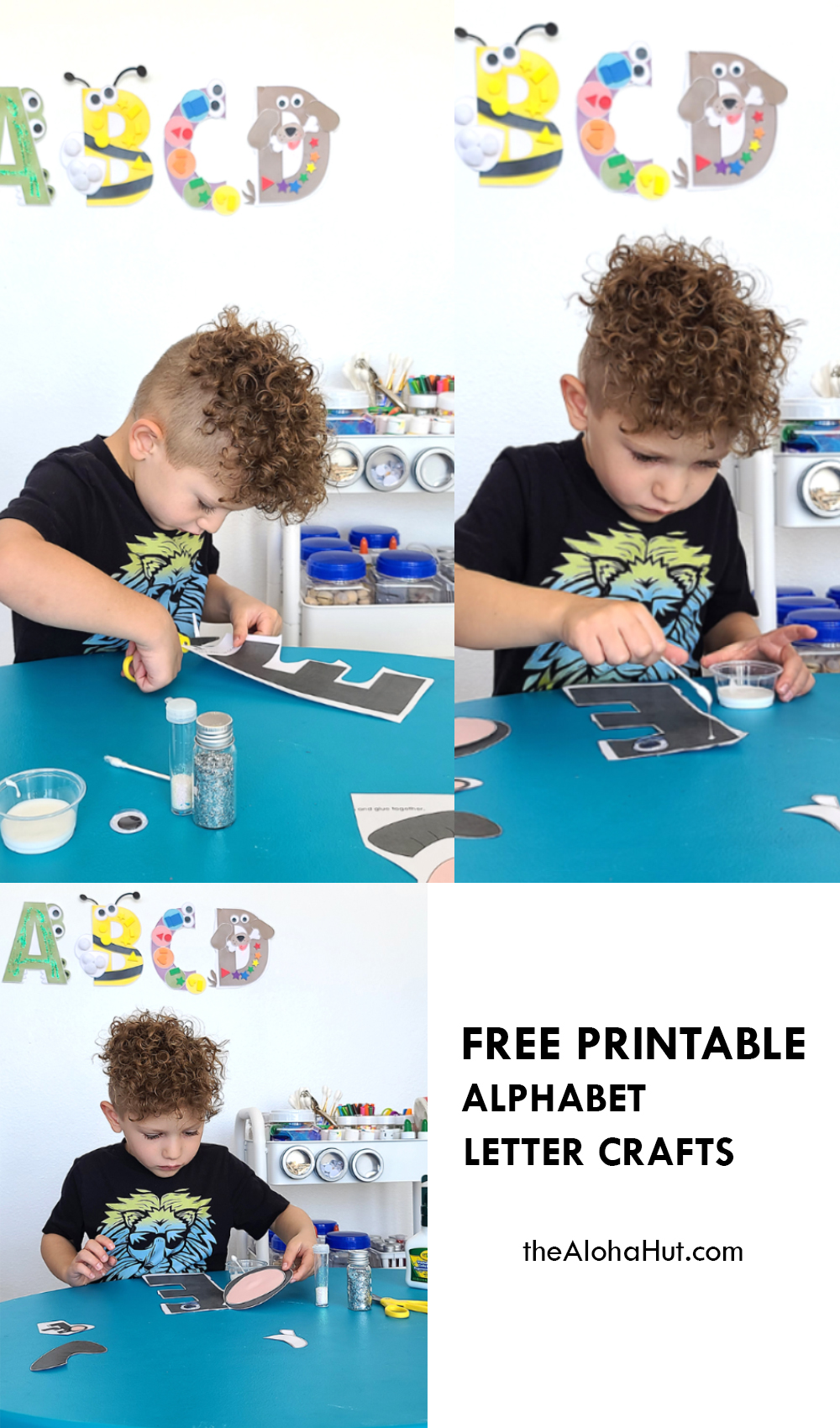 Alphabet Letter Crafts - Letter E - free printable 2 by the Aloha Hut