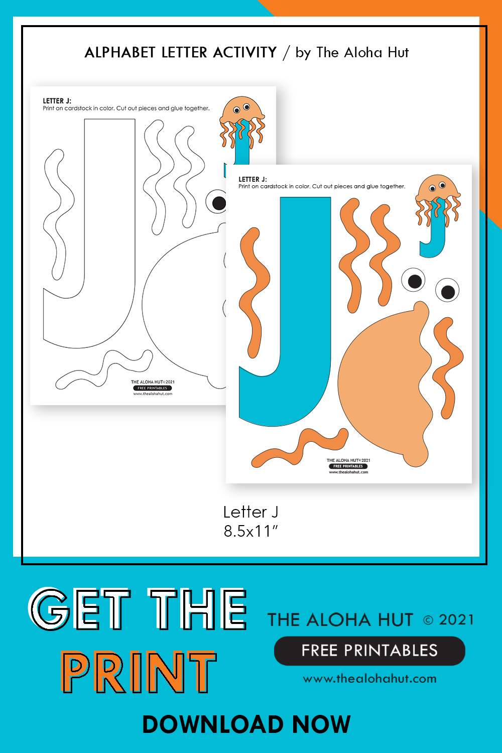 alphabet letter crafts for toddlers and prek letter j free printable the aloha hut