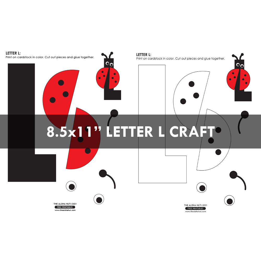 Alphabet Letter Crafts - Letters K L M N - free printable by the Aloha Hut