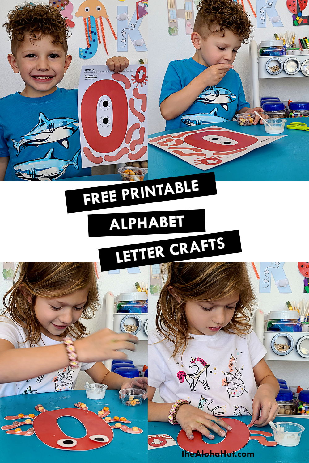 Alphabet Letter Crafts - Letters O - free printables 2 by the Aloha Hut