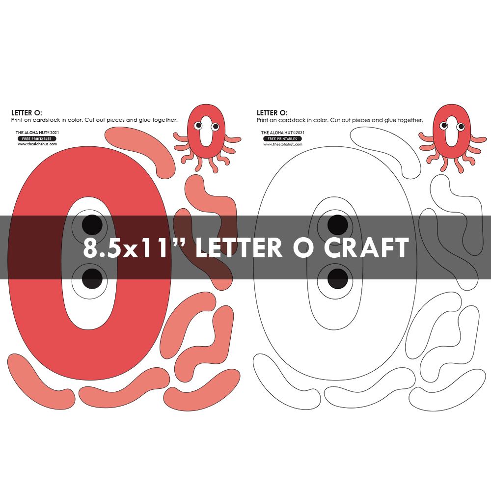 Alphabet Letter Crafts - Letters O - free printables 5 by the Aloha Hut