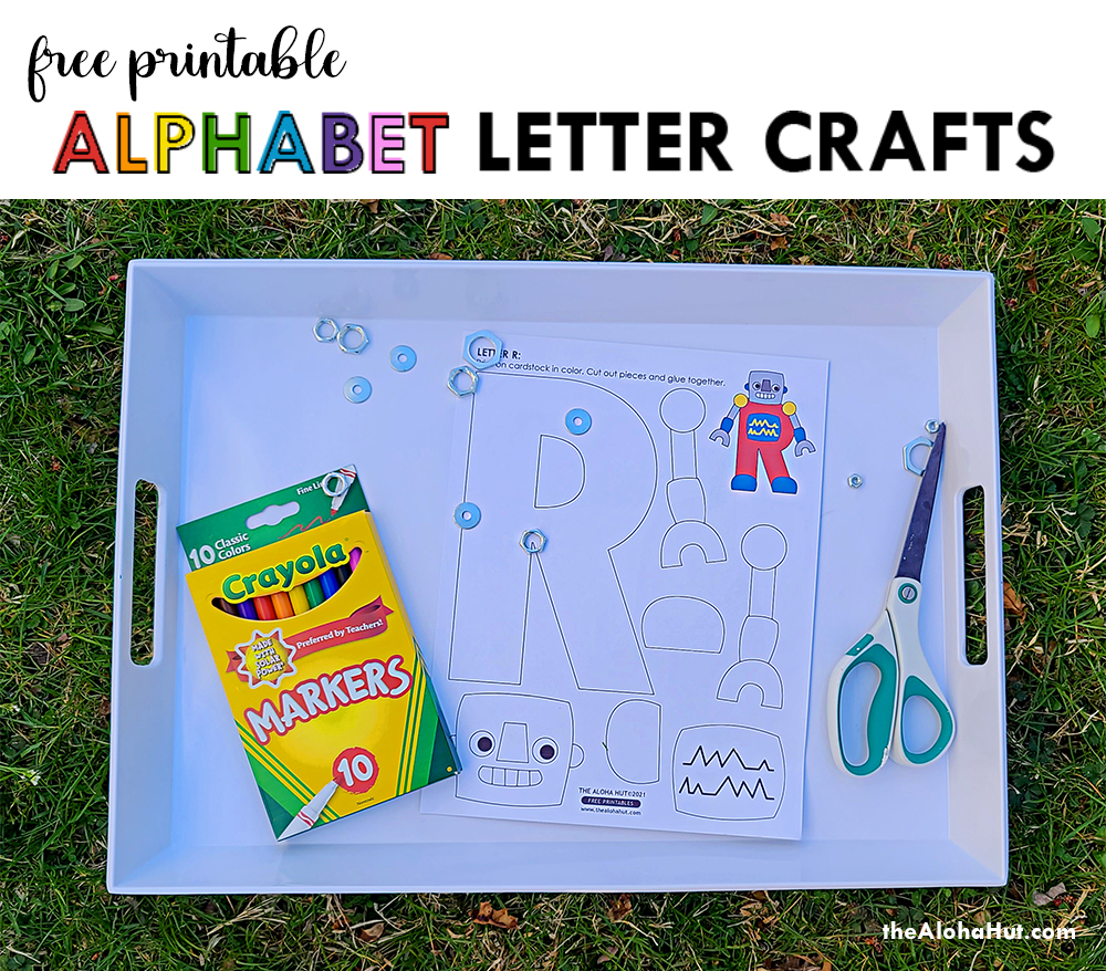 Alphabet Letter Crafts - Letters R - free printables by the Aloha Hut