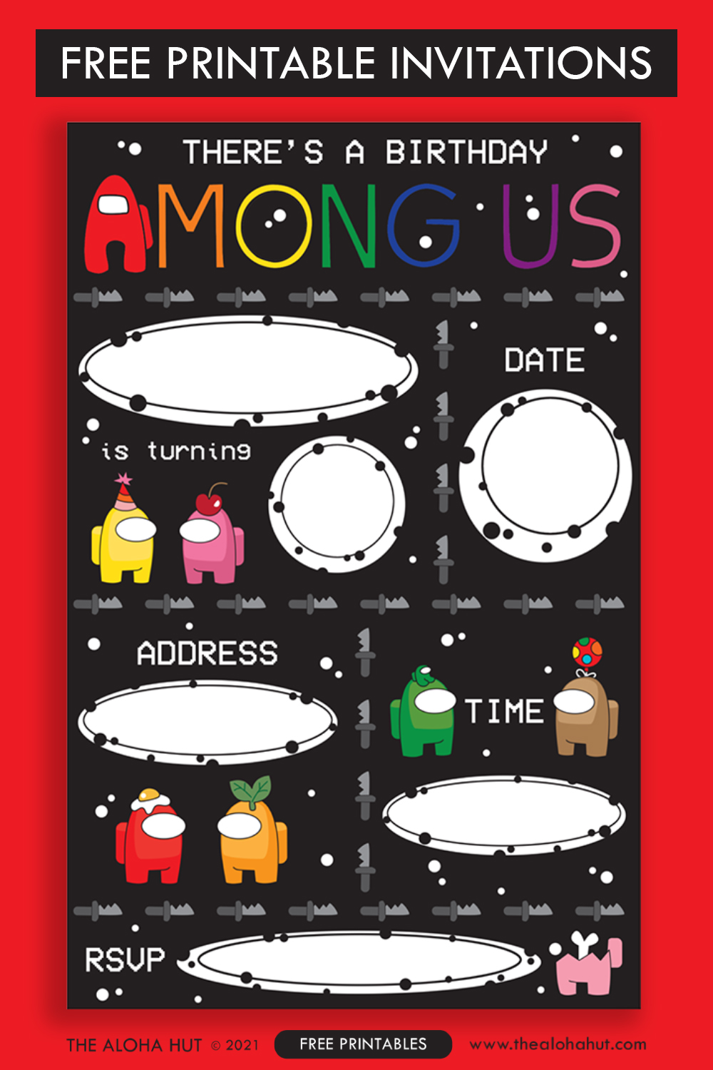 the best among us party games to decor 10 free printables the aloha hut