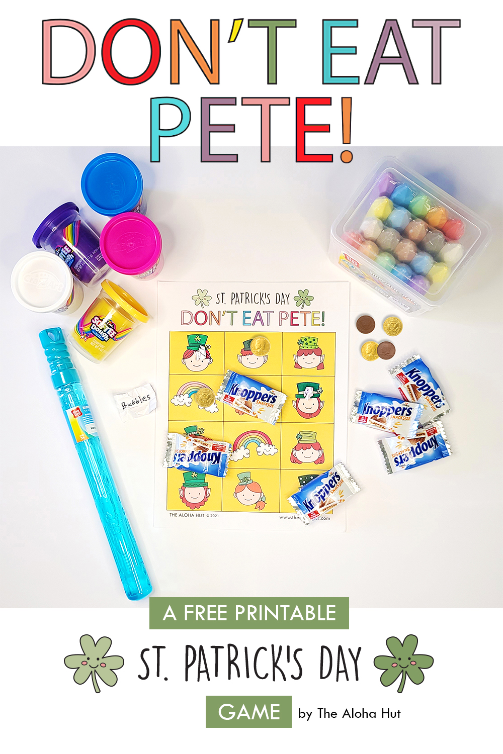 Free Printable St Patrick's Day Game Don't Eat Pete 2 by the Aloha Hut