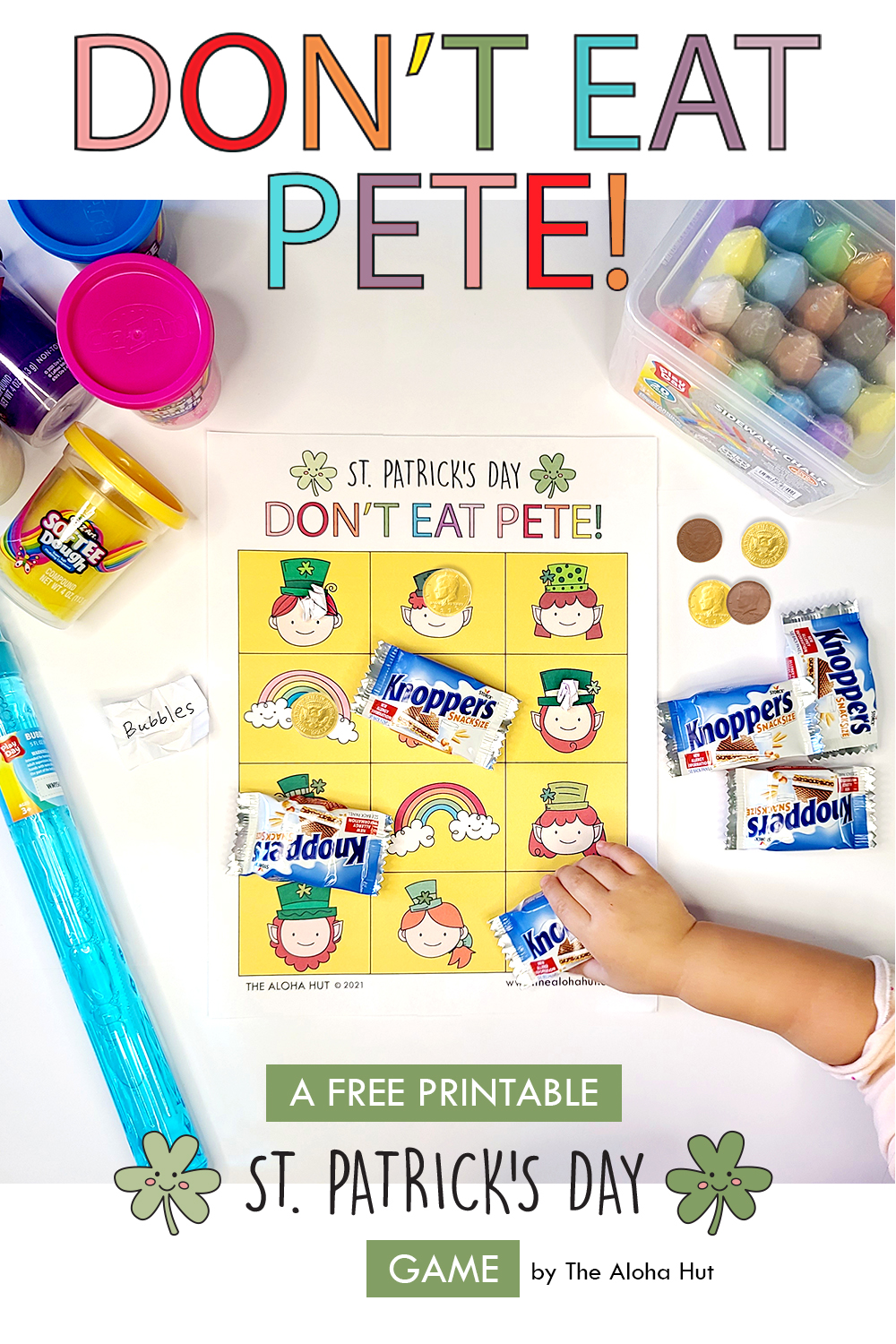 Free Printable St Patrick's Day Game Don't Eat Pete by the Aloha Hut