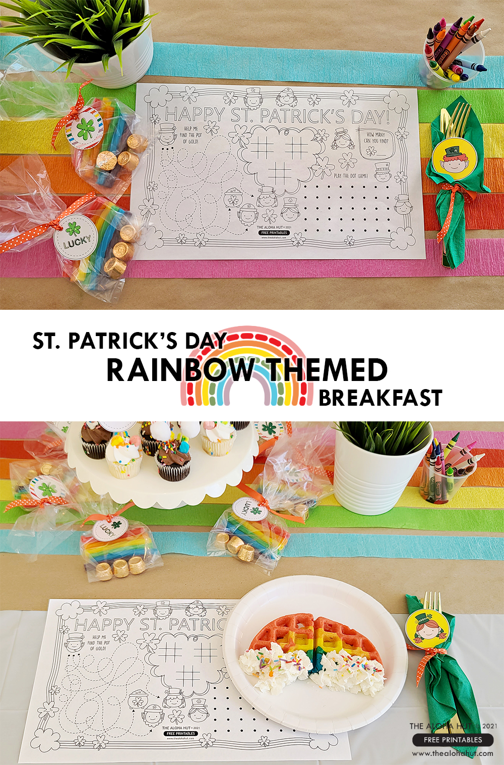 St Patrick's Day placemat free printable by the Aloha Hut