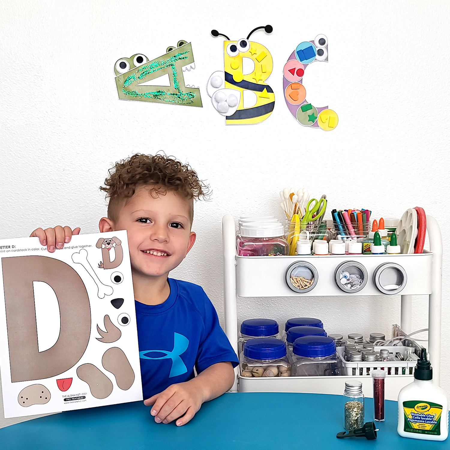 Alphabet Letter Crafts for Toddlers and PreK - LETTER D - Free
