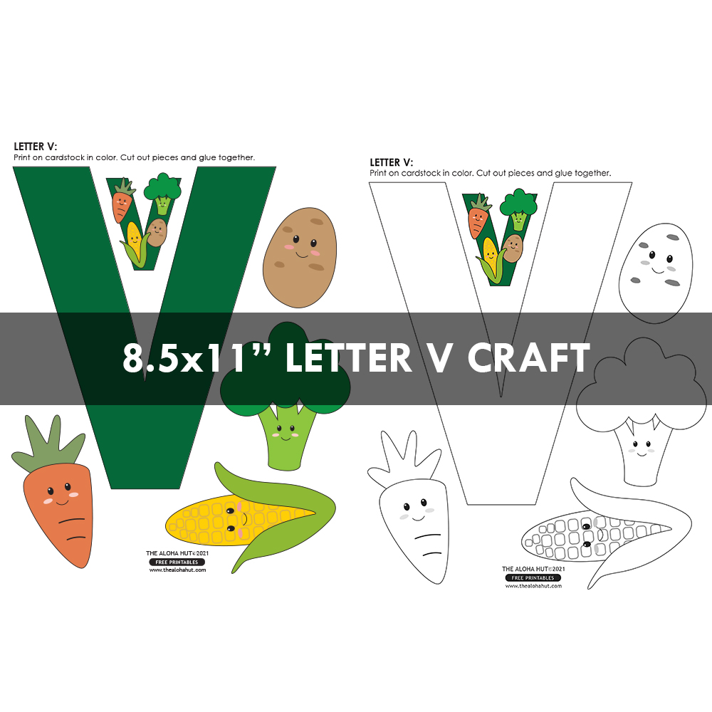 Alphabet Letter Crafts - Letter V - free printables 3 by the Aloha Hut