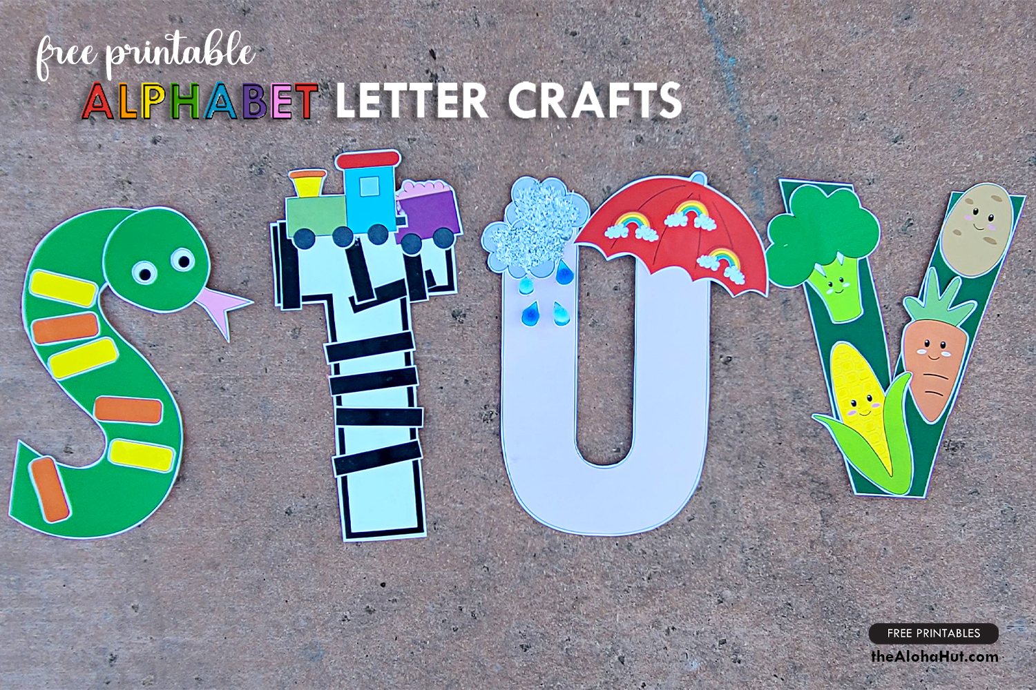 alphabet letter crafts for toddlers and prek letter s t u v