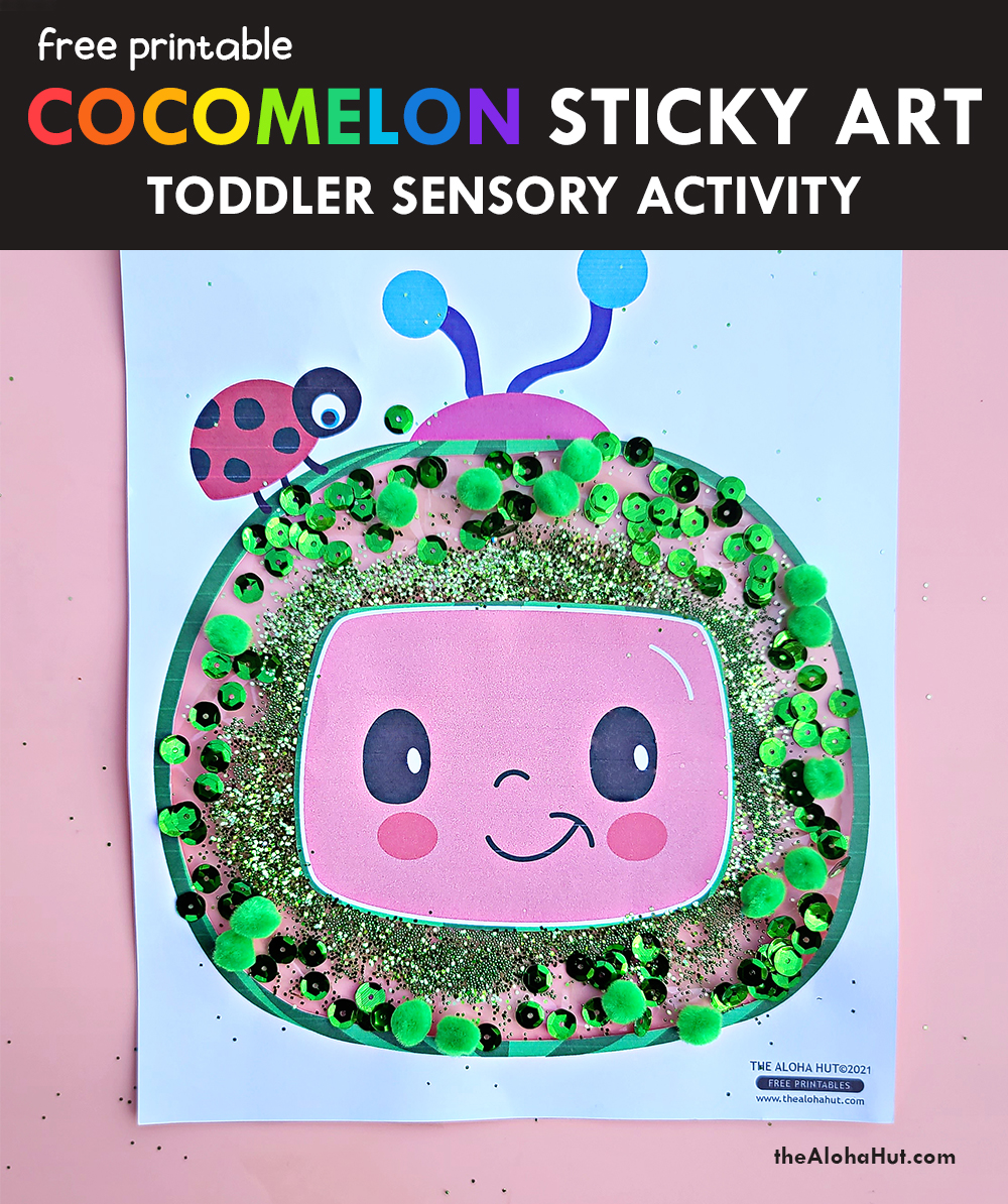 cocomelon sticky art activity for toddlers the aloha hut