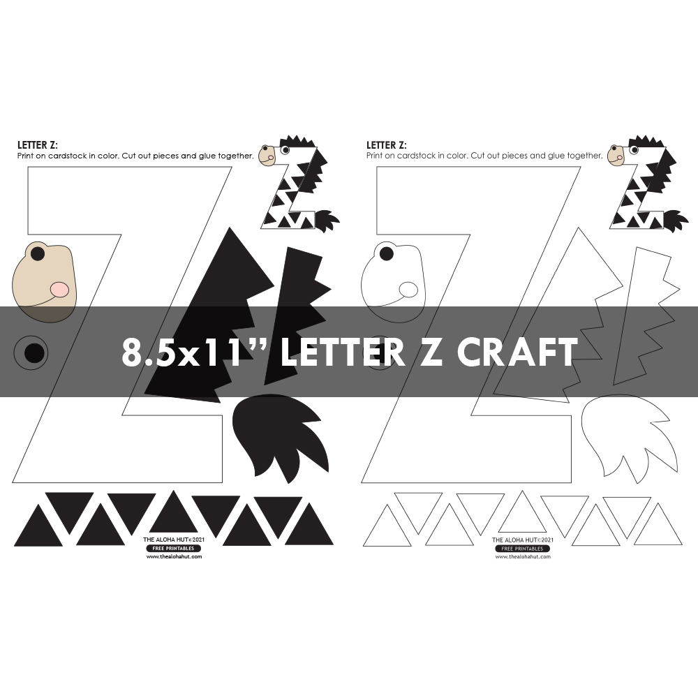 Free Printable Alphabet Letter Crafts 14 by the Aloha Hut