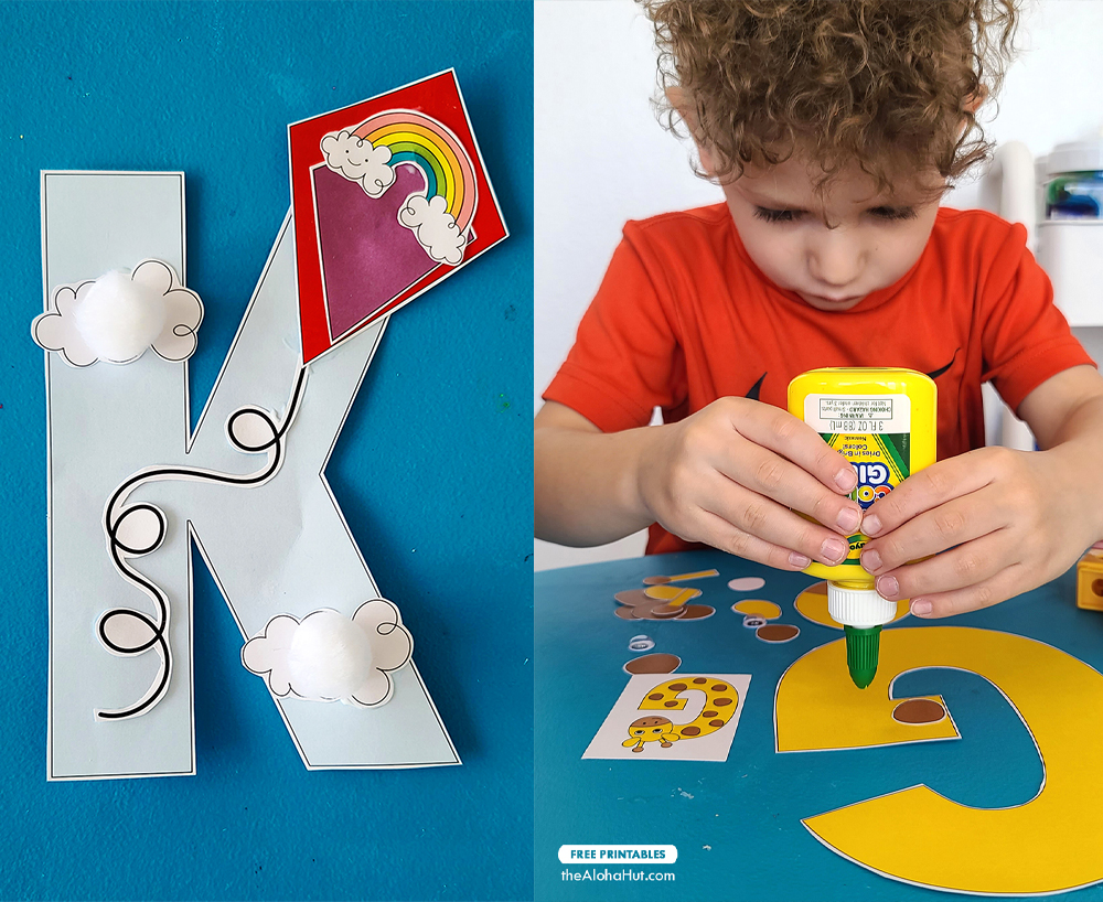 Free Printable Alphabet Letter Crafts 8 by the Aloha Hut