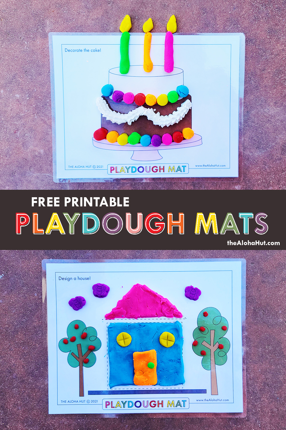 Free Printable PLAYDOUGH MATS 6 by the Aloha Hut