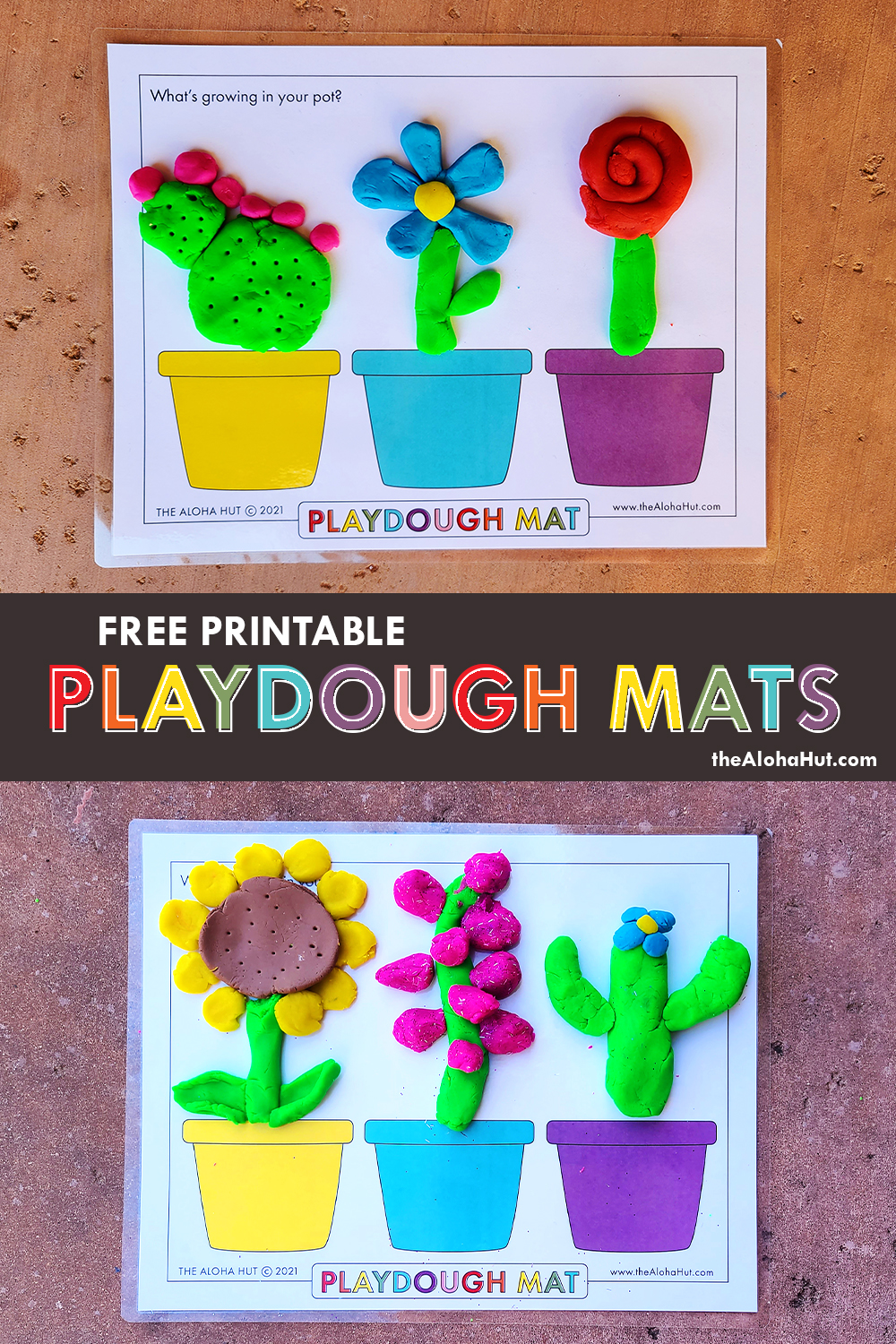 Free Printable PLAYDOUGH MATS 7 by the Aloha Hut