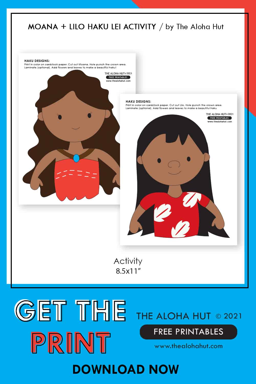 Moana + Lilo Haku Lei Activity free printable 10 by the Aloha Hut