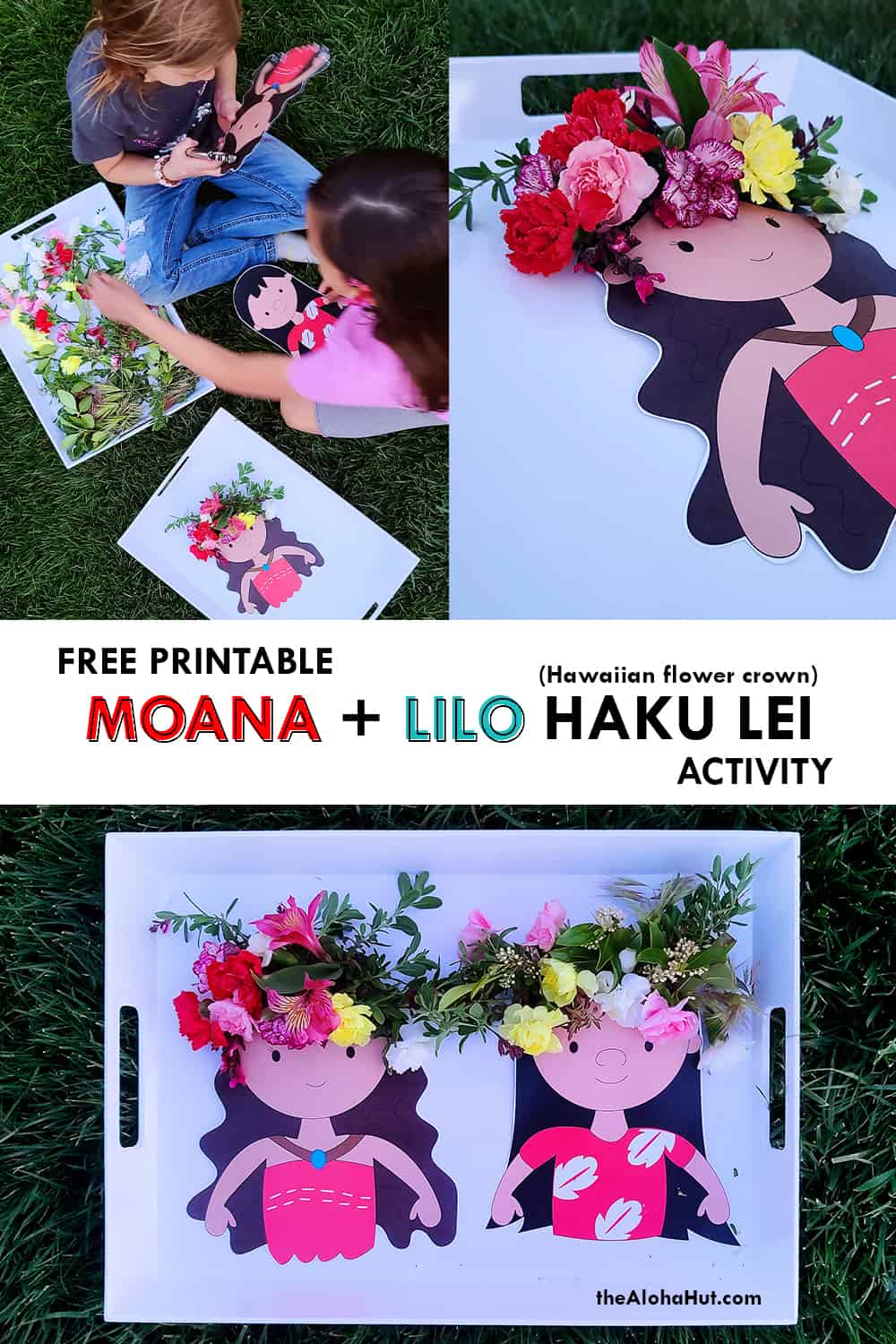 Moana + Lilo Haku Lei Activity free printable by the Aloha Hut