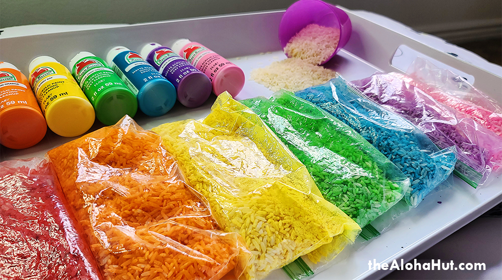 how to make rainbow rice 6 by the Aloha Hut
