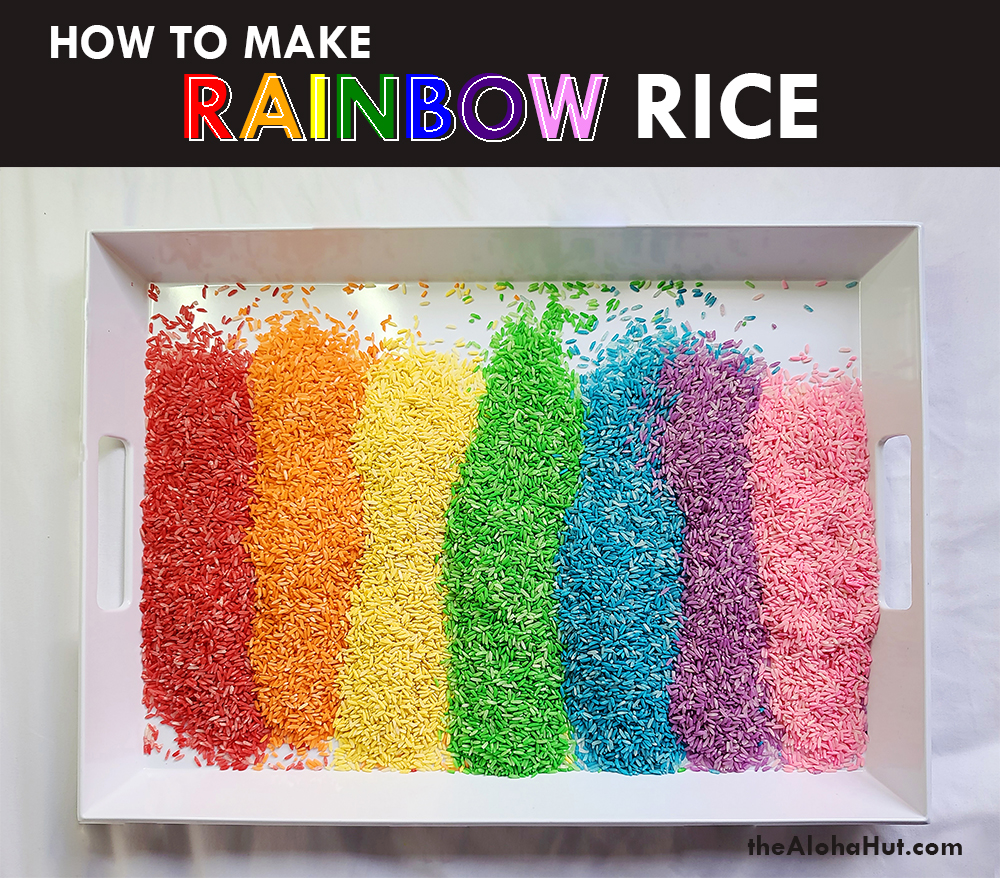 how to make rainbow rice 7 by the Aloha Hut