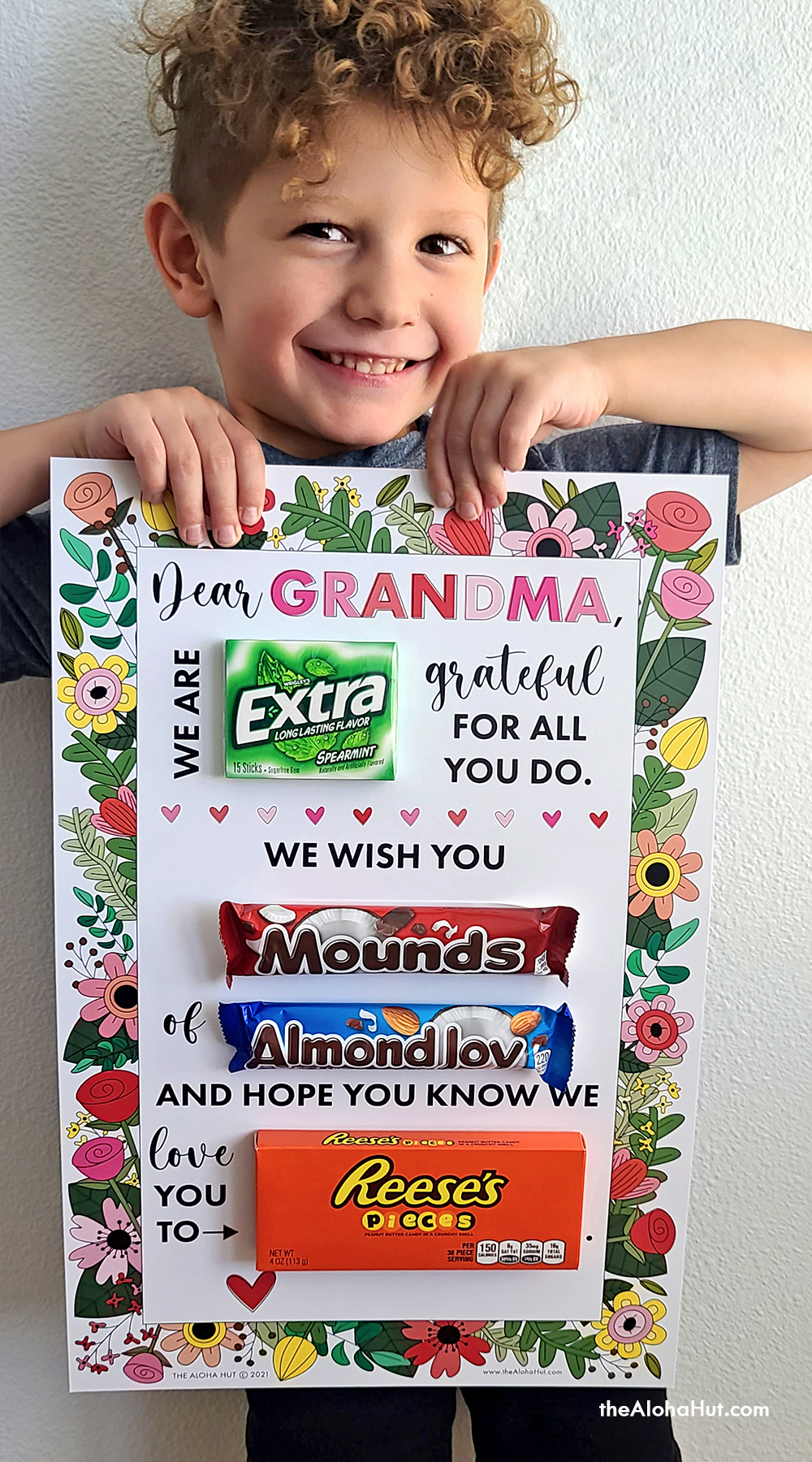 Mother's Day Card candy-gram by the Aloha Hut
