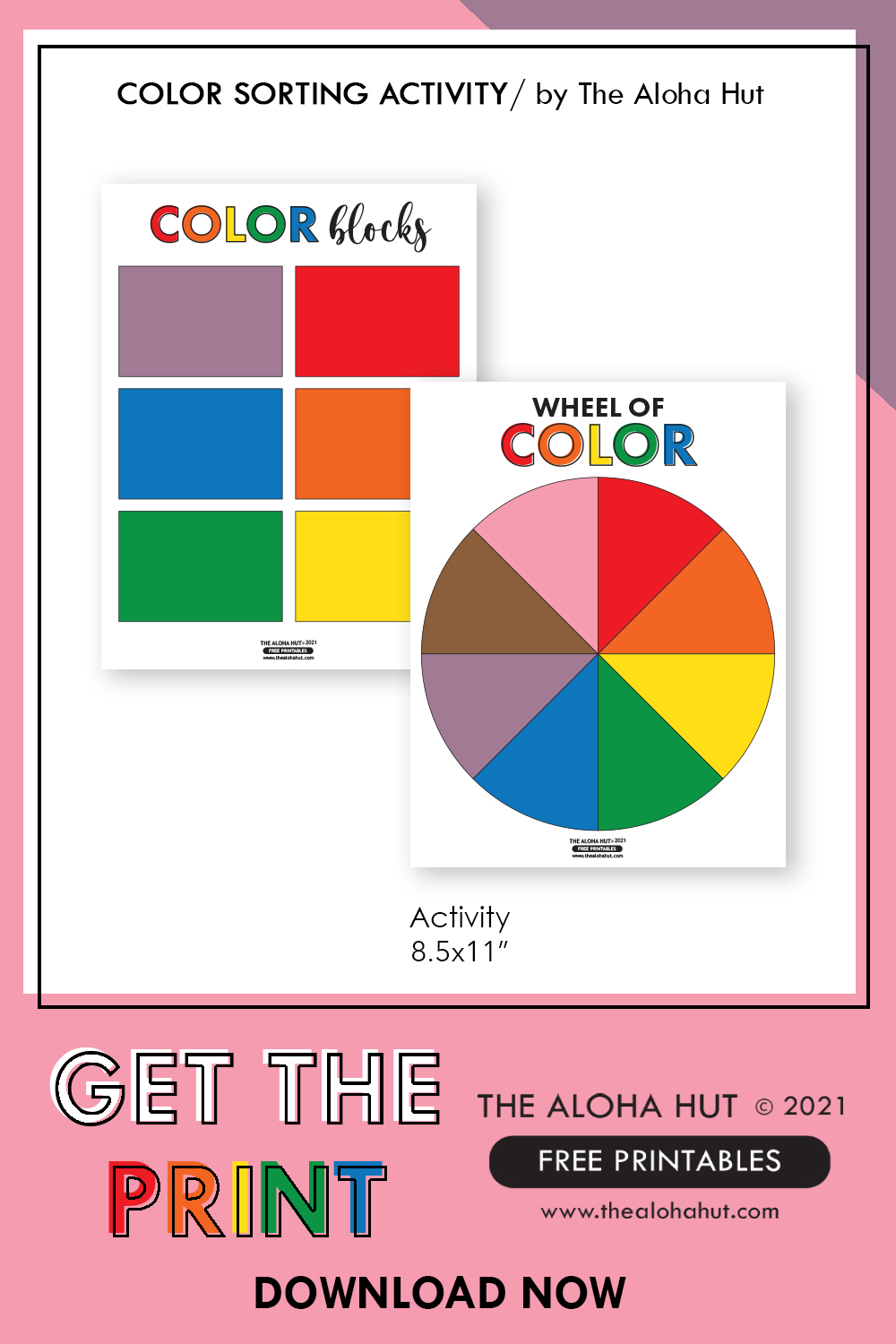 color sorting activity by the Aloha Hut