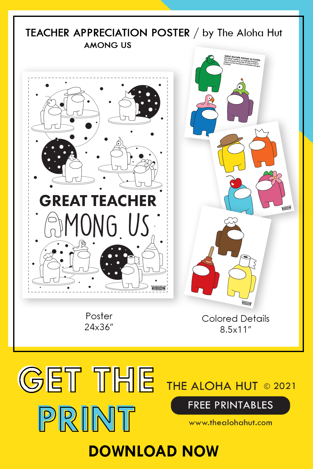 teacher appreciation posters by the Aloha Hut