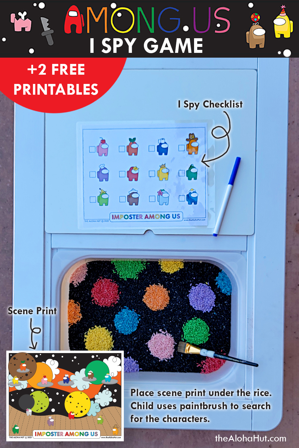 I Spy Among Us Game for Sensory Table