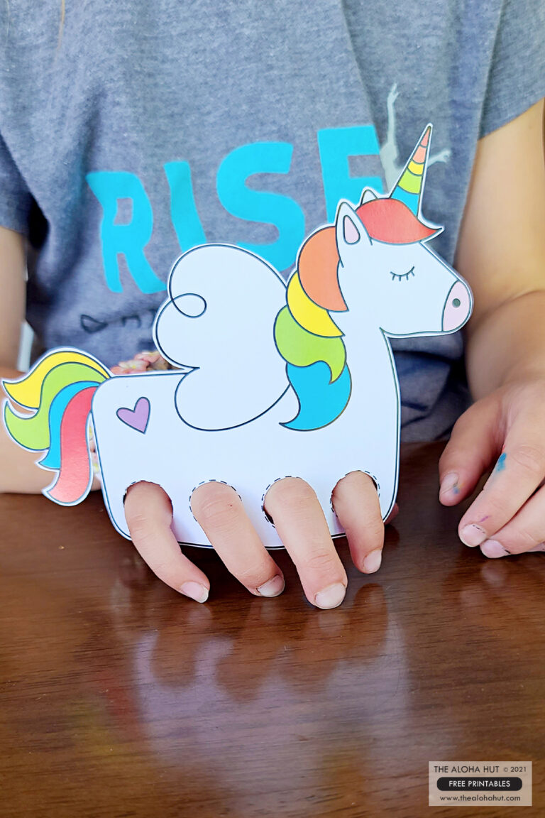 horse finger puppet template