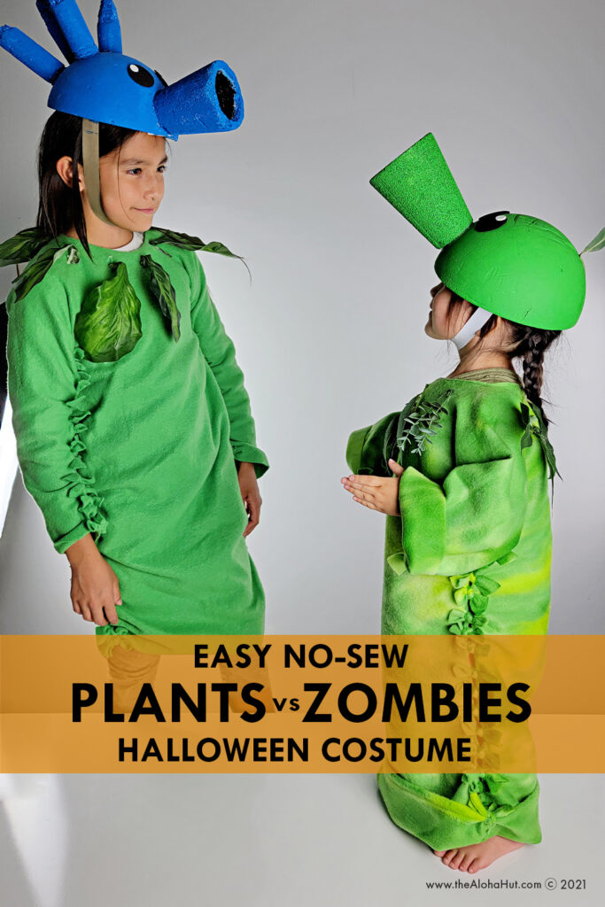 Brilliant No-Sew Halloween Costume - Plants vs Zombies Peashooter