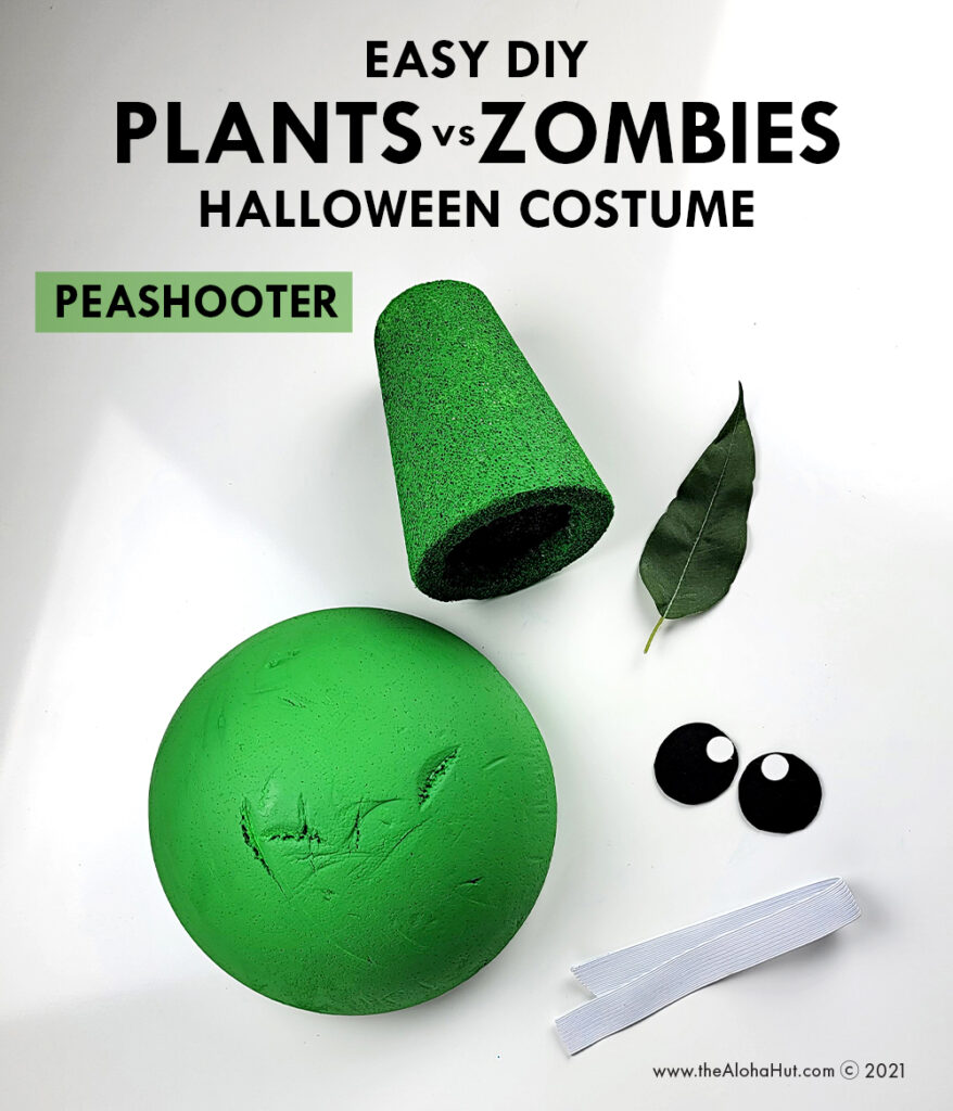 Brilliant No-Sew Halloween Costume - Plants vs Zombies Peashooter