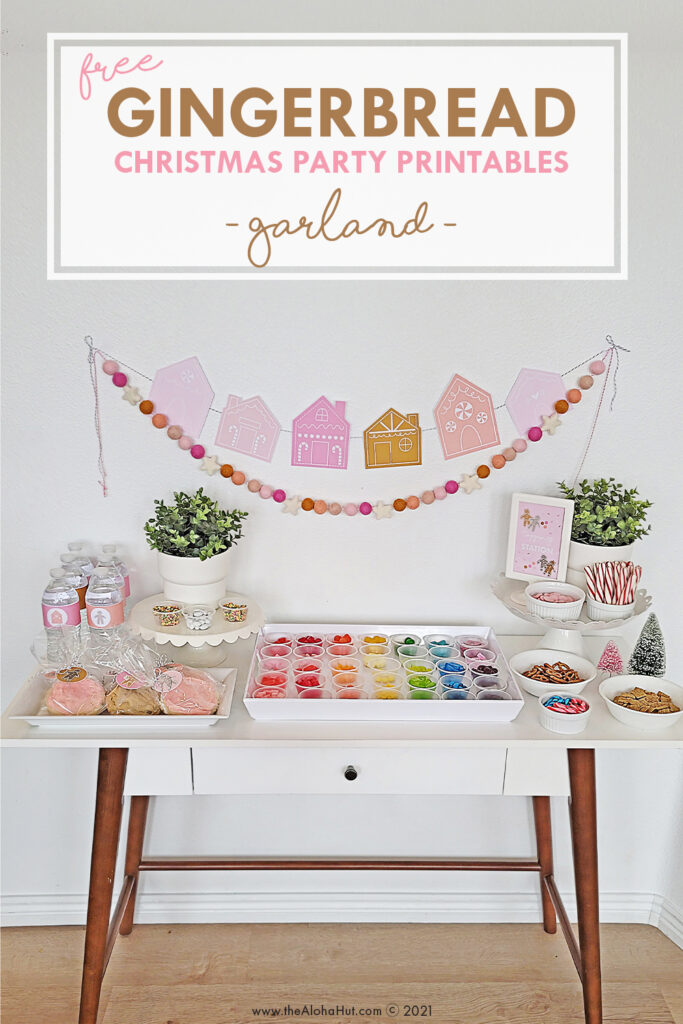 Gingerbread Christmas Party Printables