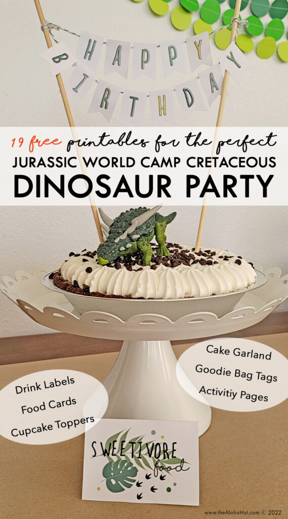 Dinosaur Jurassic World Camp Cretaceous Free Party Printables