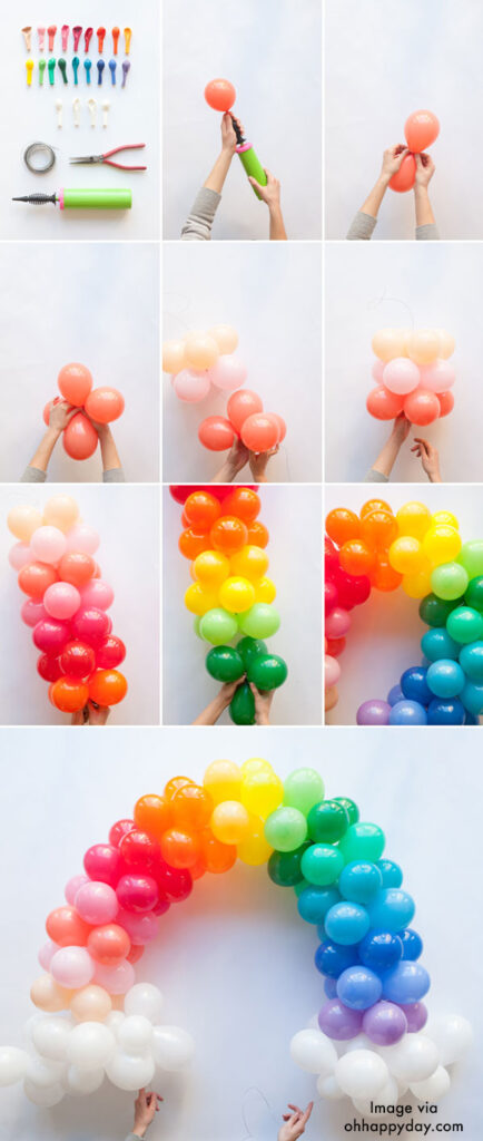 Easy Balloon Garland by OhHappyDay