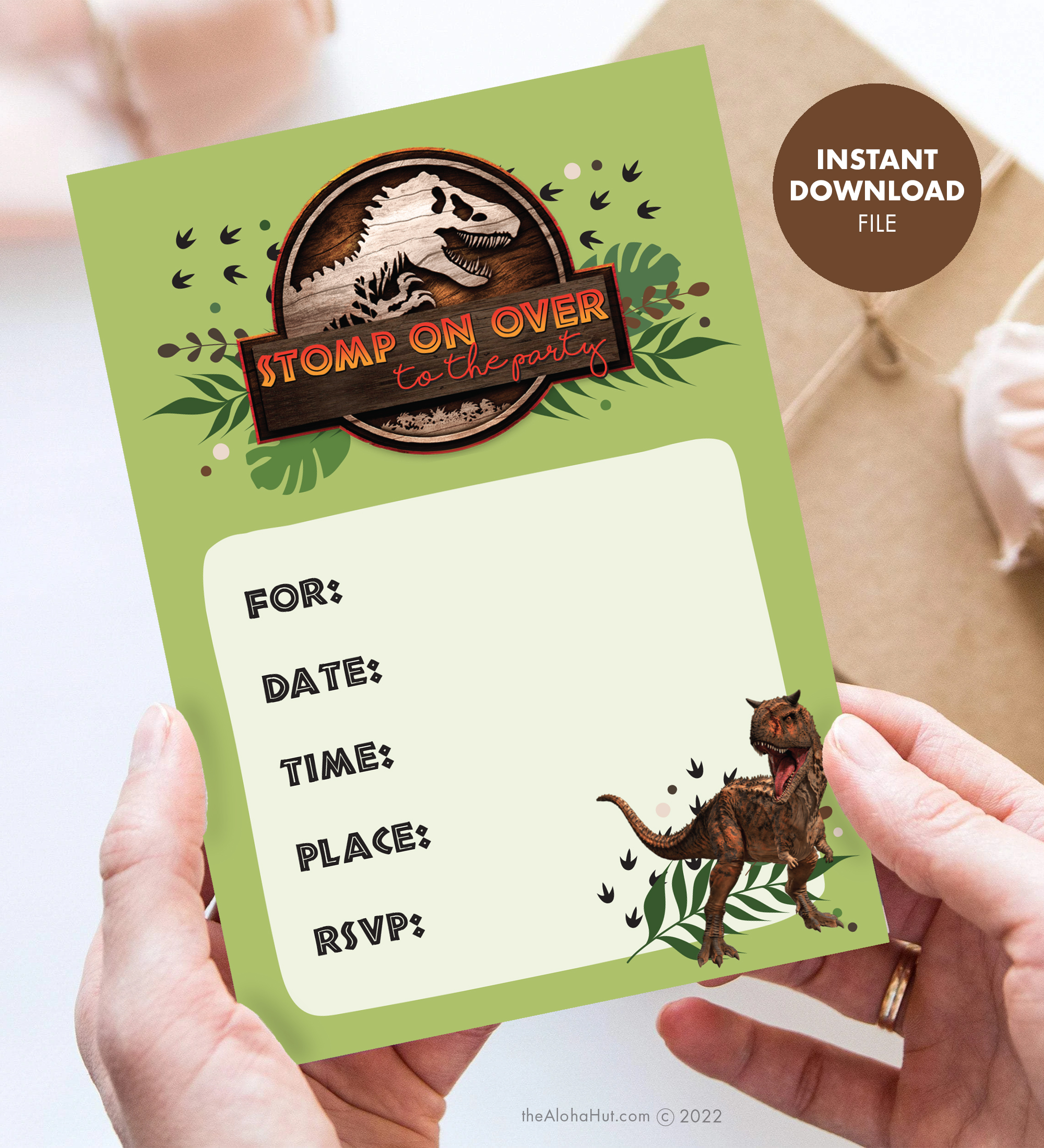 Jurassic World Camp Cretaceous Birthday Invitations