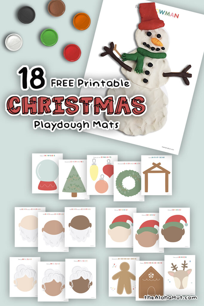 18 Free Printable Christmas Playdough Mats