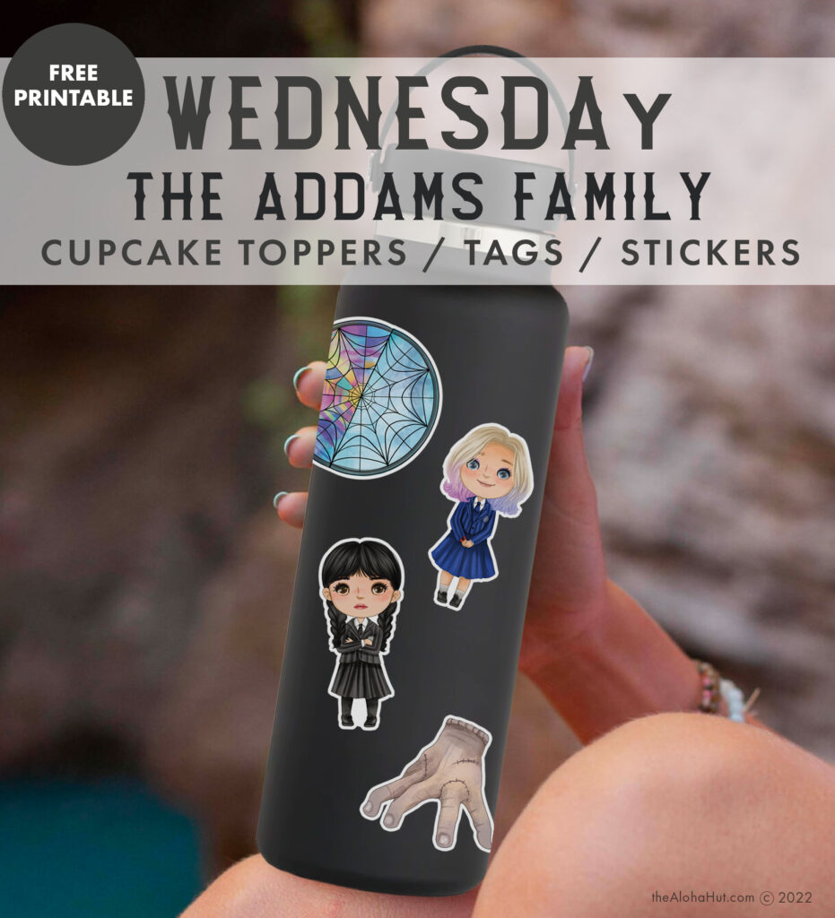 Wednesday Addams Family Cupcake Toppers