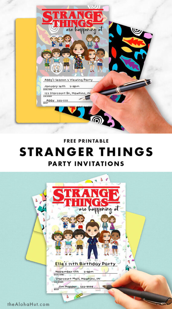 Stranger Things Party Invitations