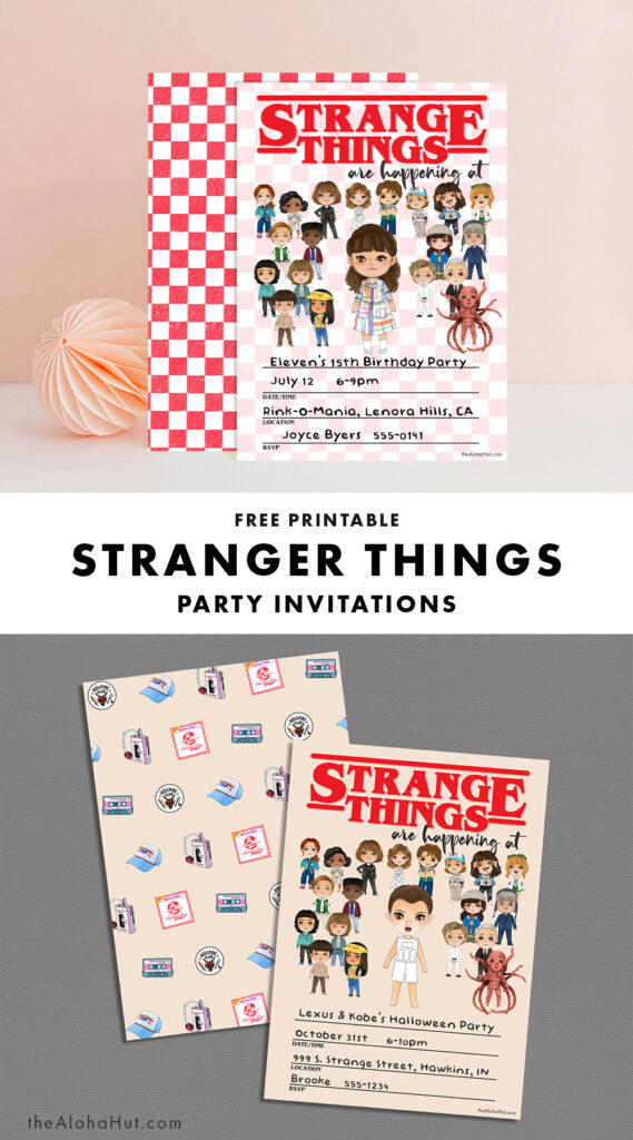 Stranger Things Party Invitations