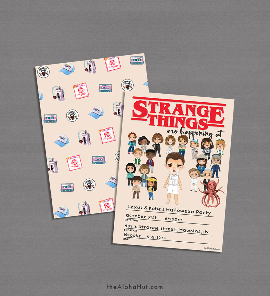Stranger Things Season 4 invitation