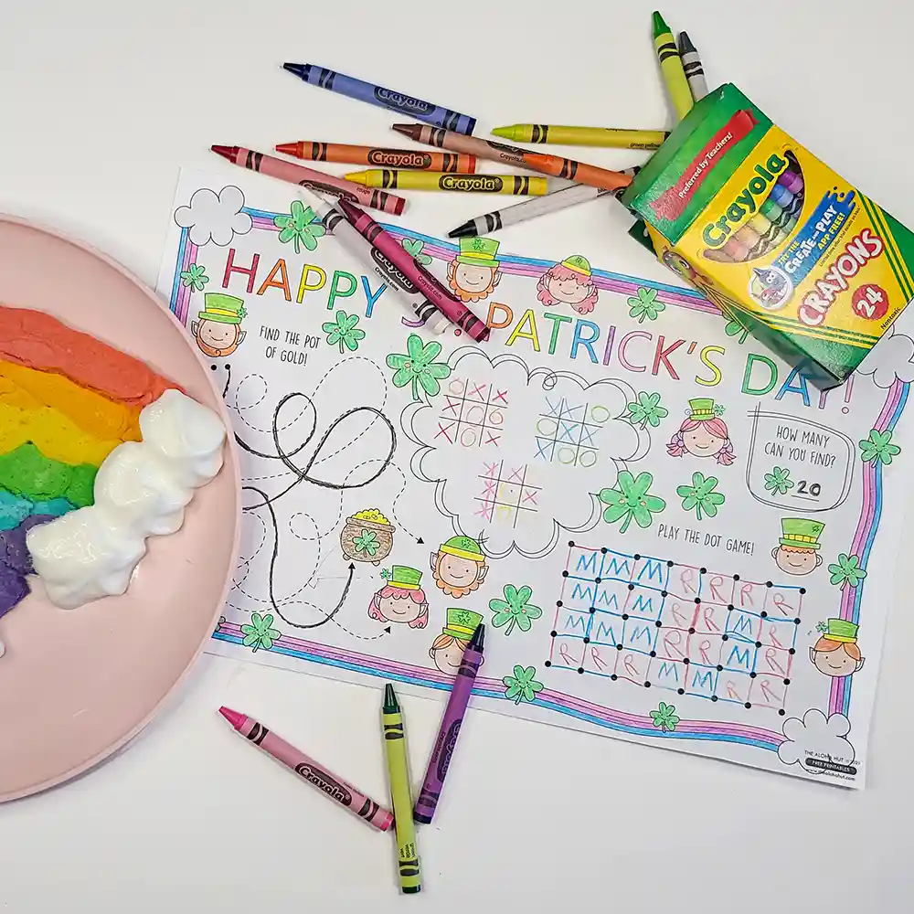St. Patrick's Day Placemat - coloring page