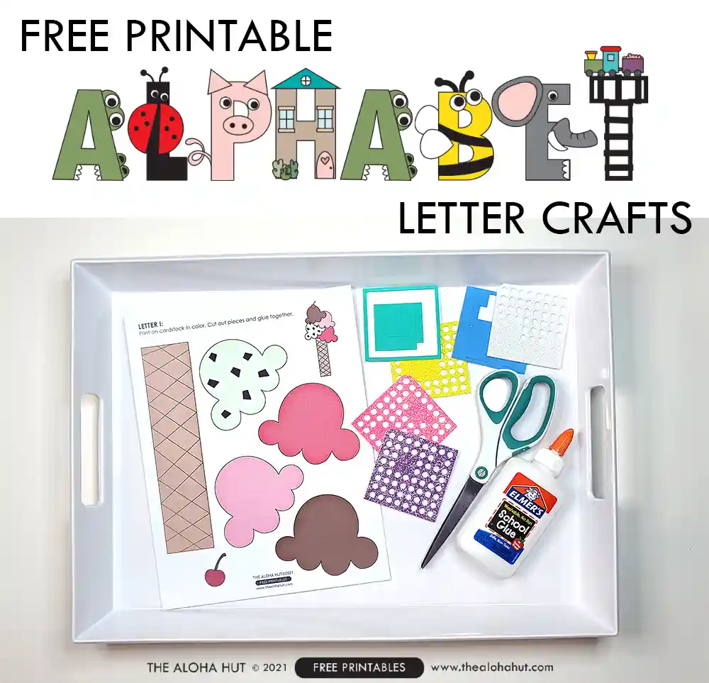 Alphabet Letter Crafts - Letter I - free printable