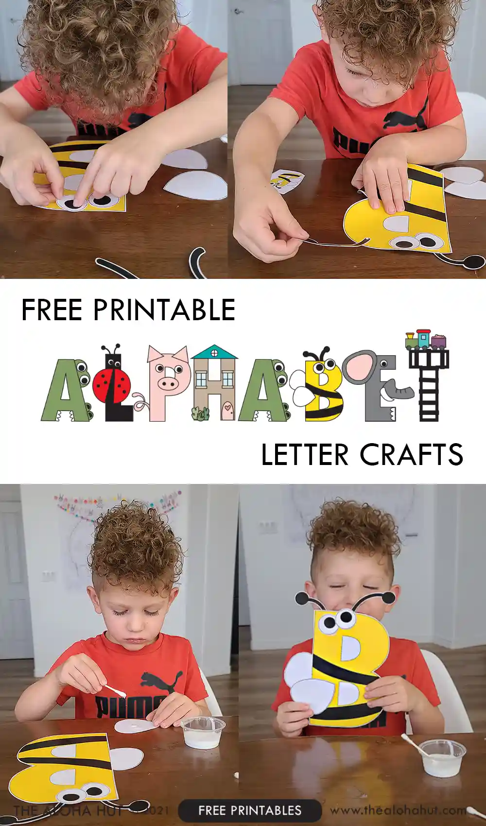 Preschool Alphabet Letter Crafts - letter B - free printable